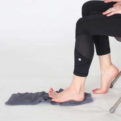 Use a towel to strengthen your toes.